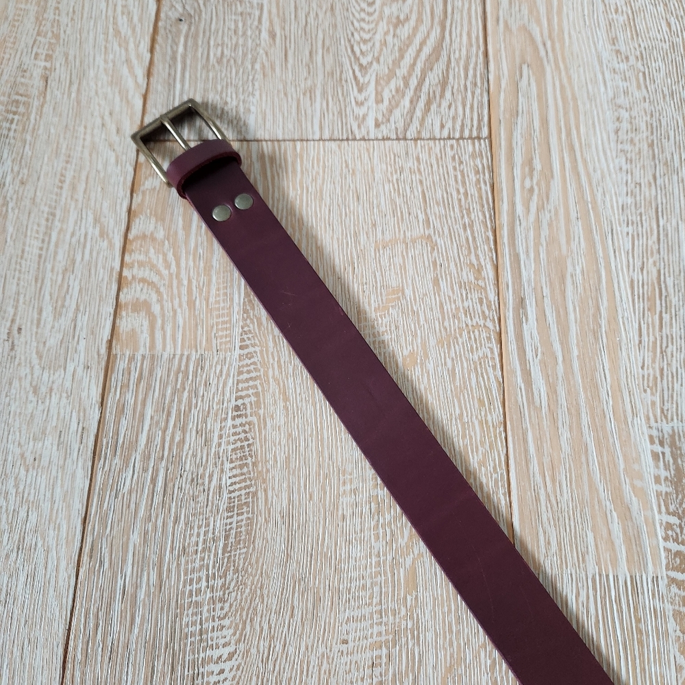 NWOT Burgundy leather boots and belt - Picture 5 of 7
